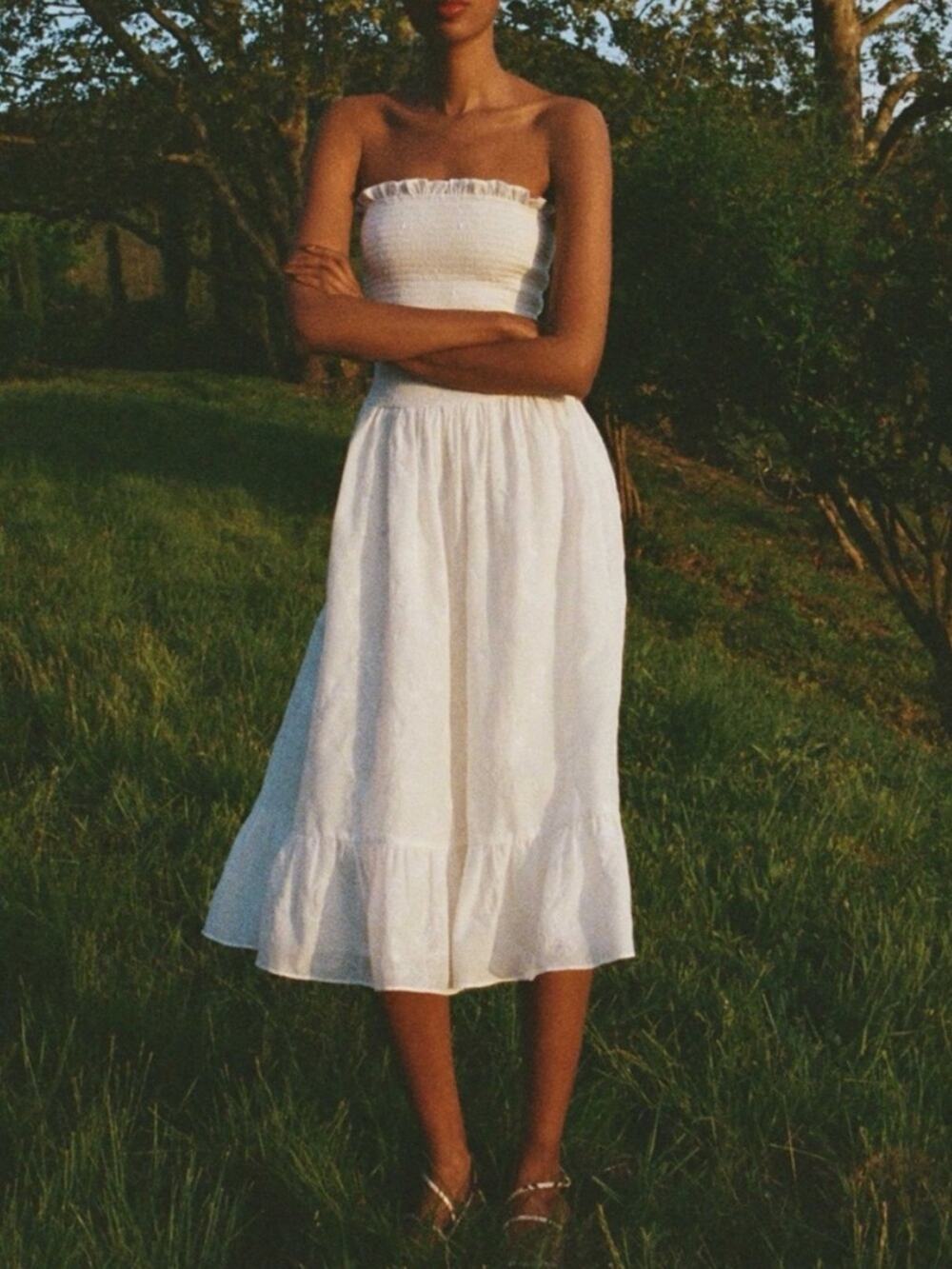 Reformation Laurine Dress in Ivory XS